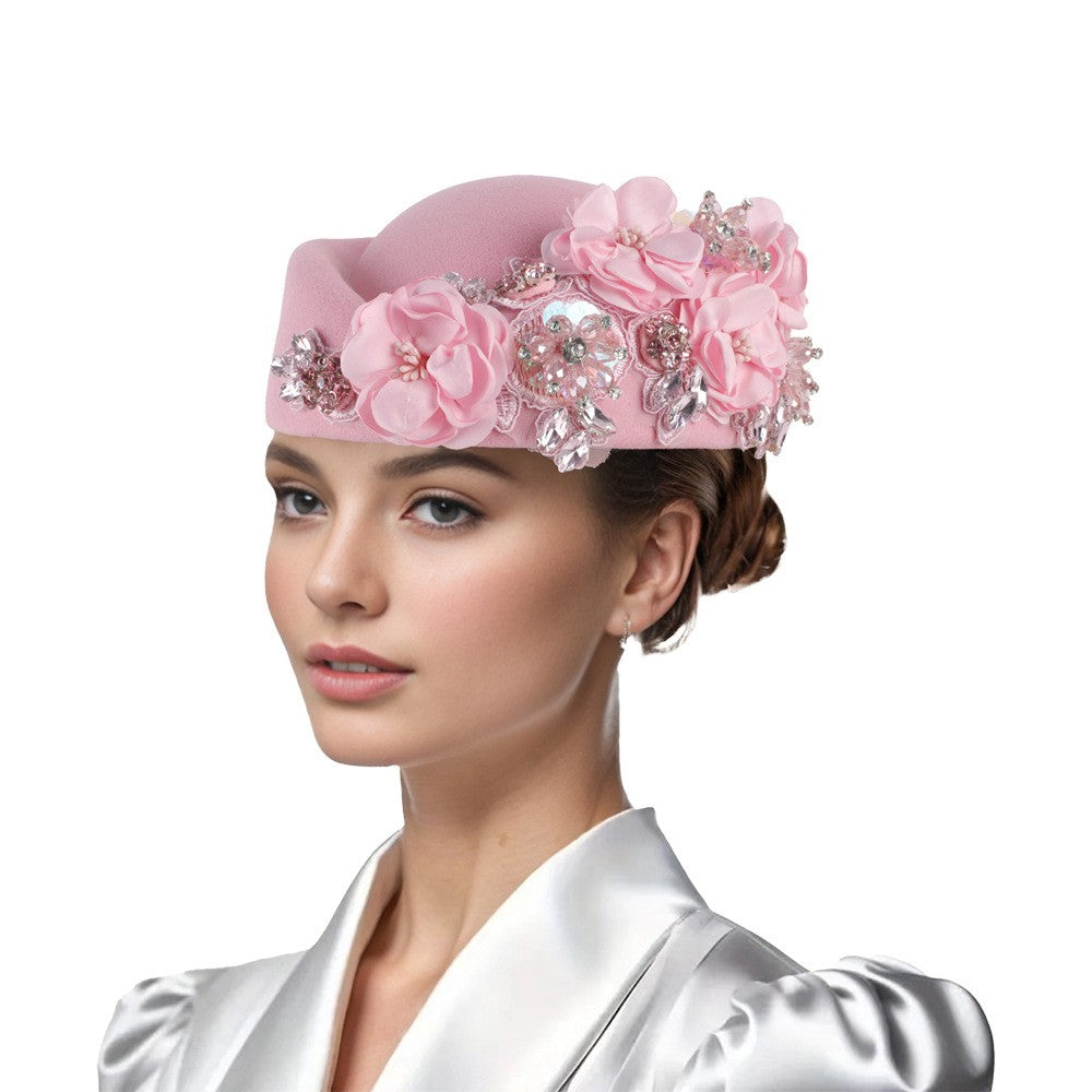 Bellara Floral Felt Beret