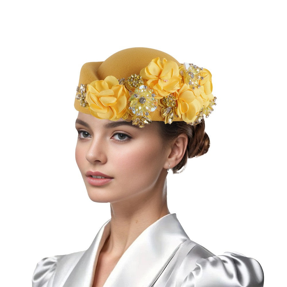 Bellara Floral Felt Beret