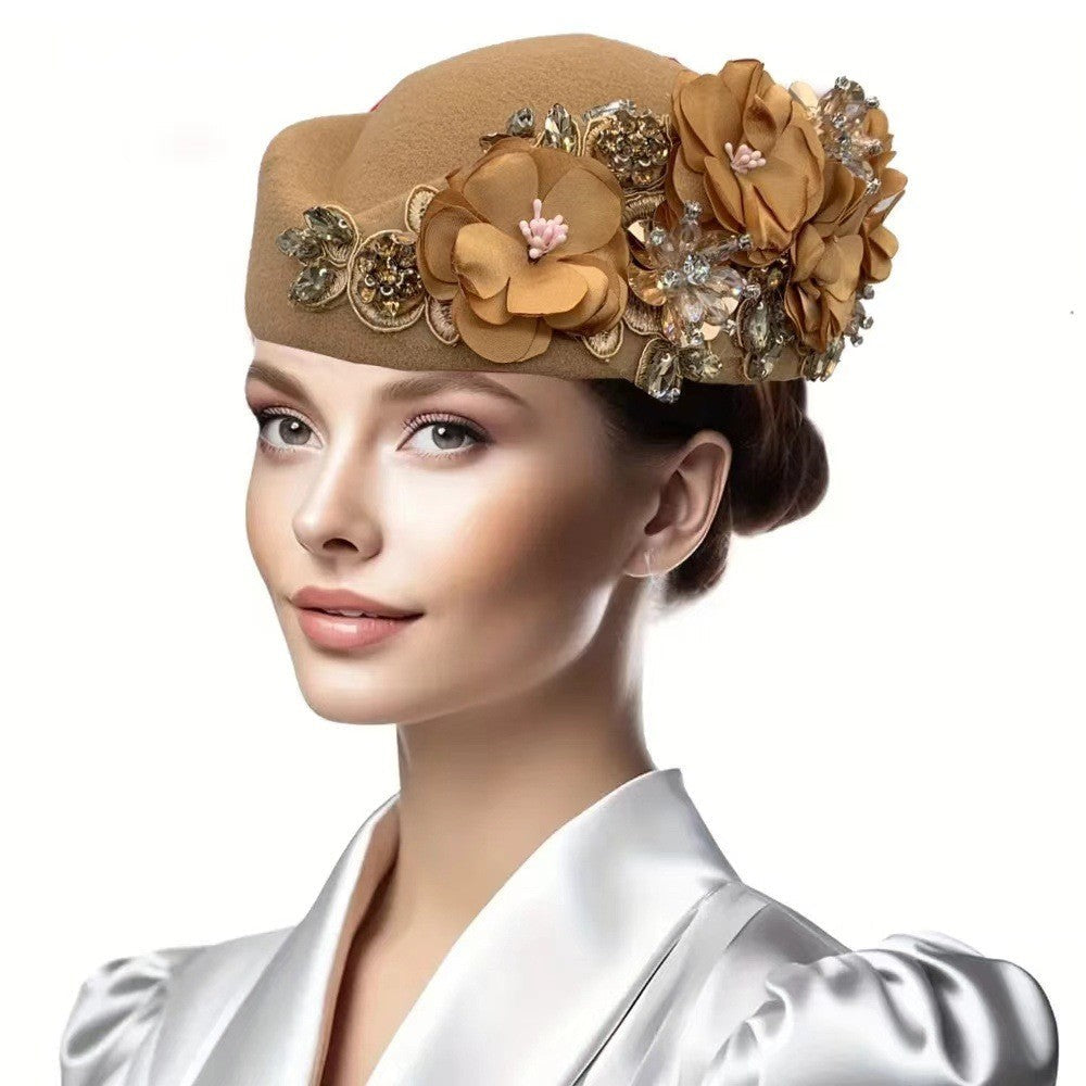 Bellara Floral Felt Beret