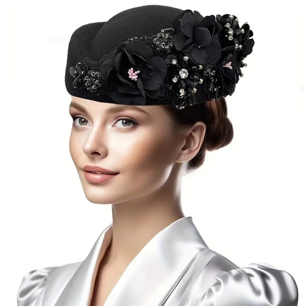 Bellara Floral Felt Beret