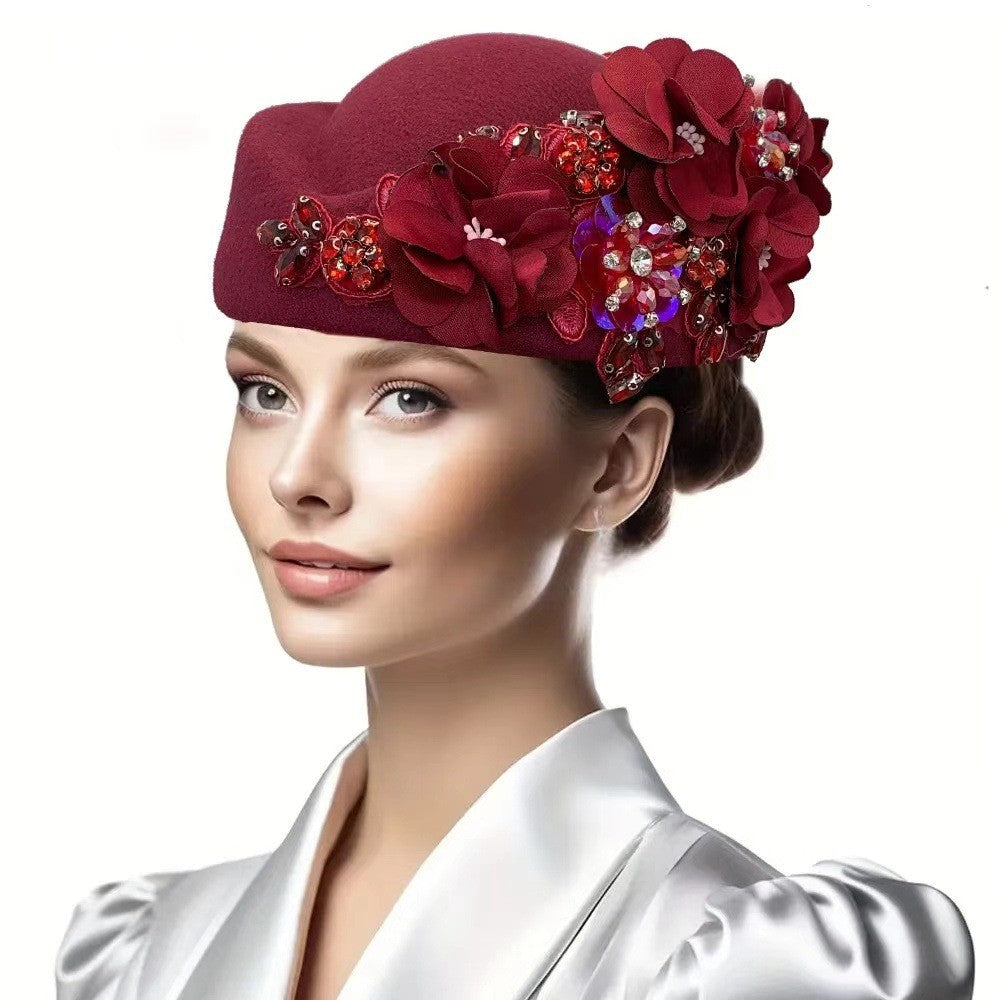 Bellara Floral Felt Beret