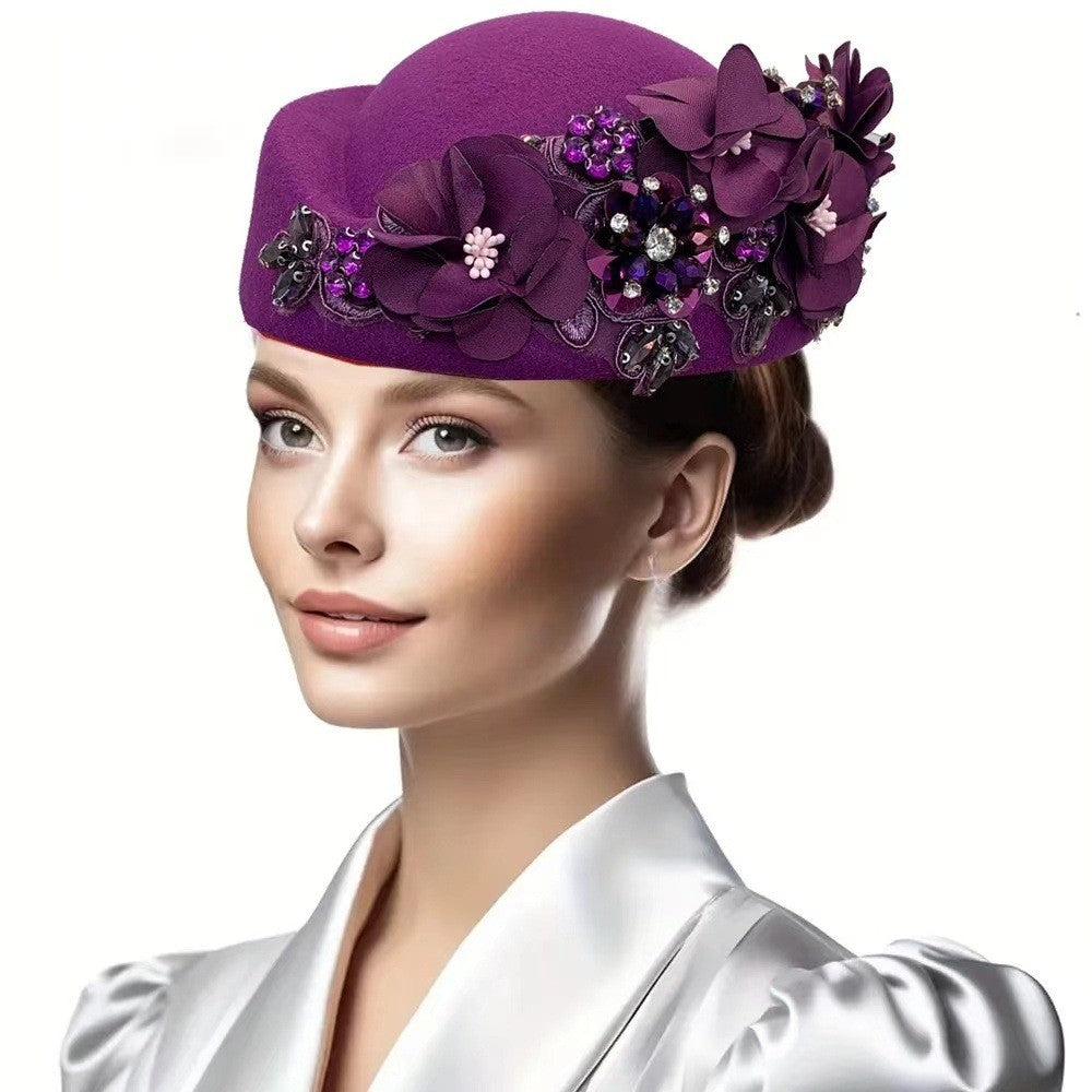 Bellara Floral Felt Beret