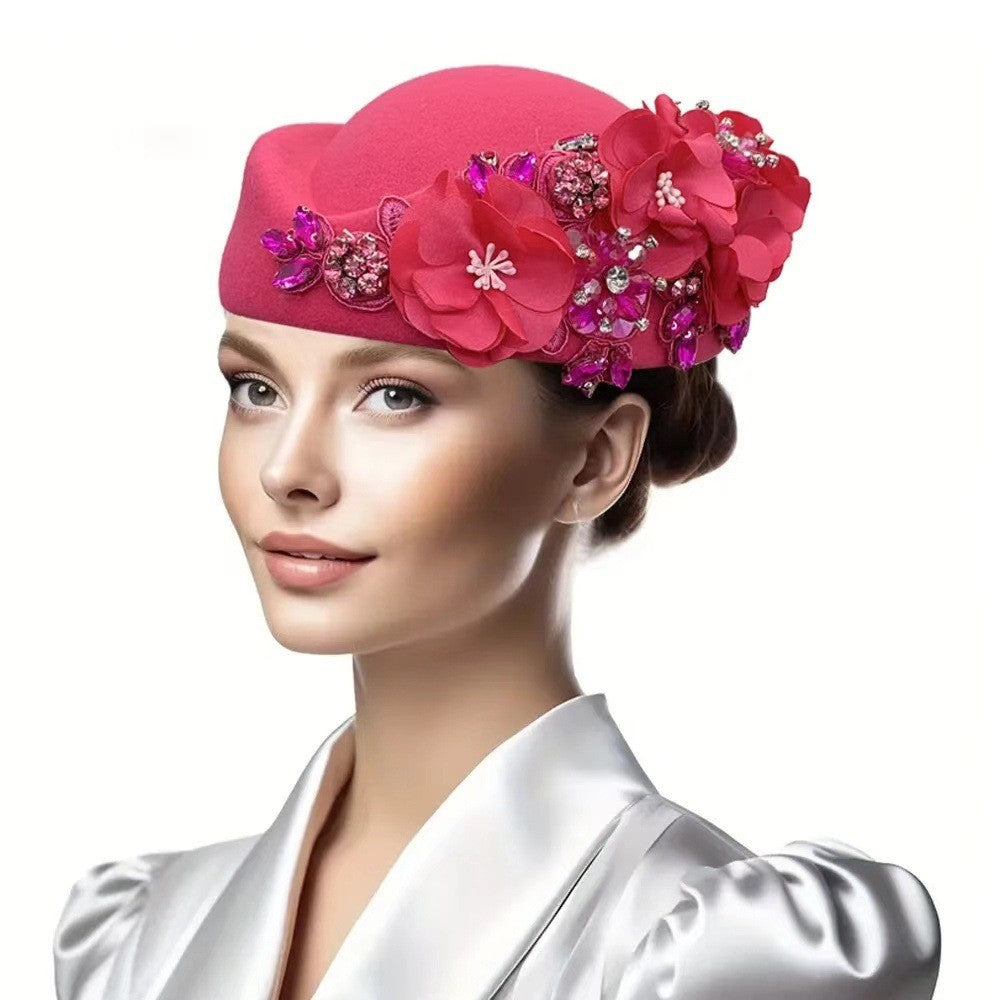 Bellara Floral Felt Beret