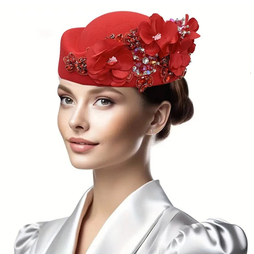 Bellara Floral Felt Beret