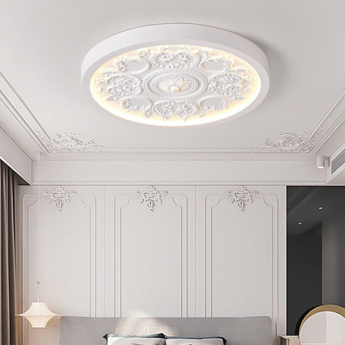 Carved Cream Ceiling Light