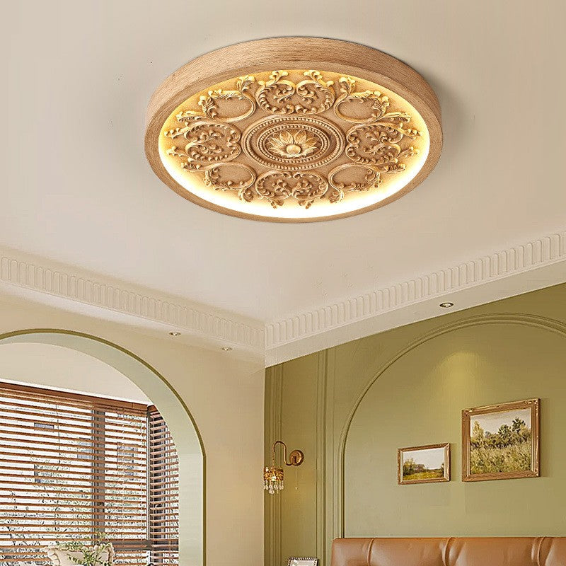 Carved Cream Ceiling Light