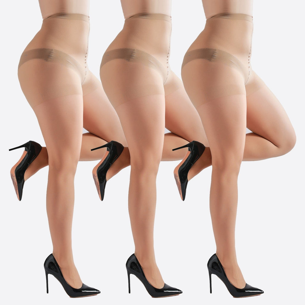 Elisienne 20D Sheer Control Tights - 3 Pack
