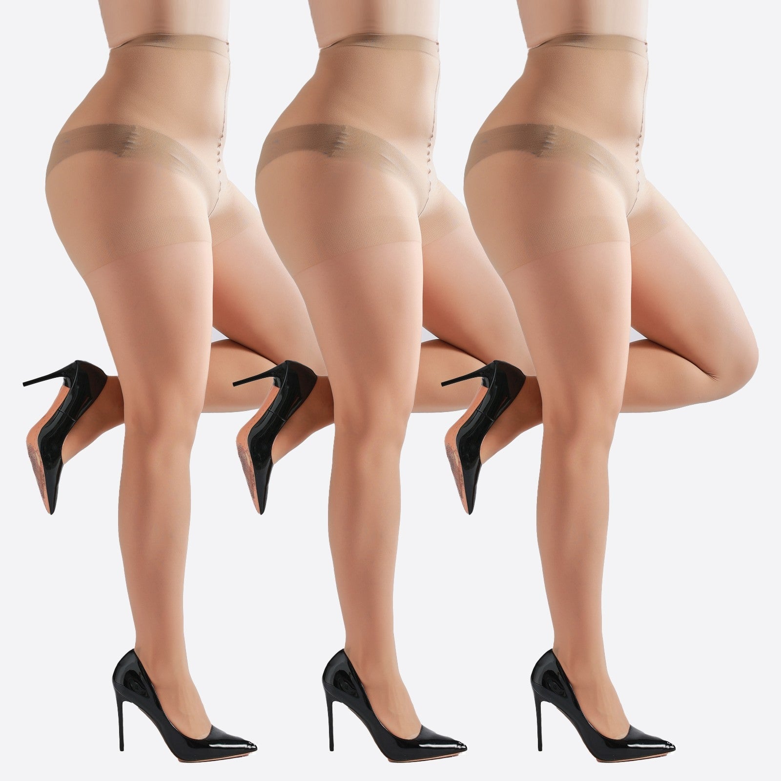 Elisienne 20D Sheer Control Tights - 3 Pack