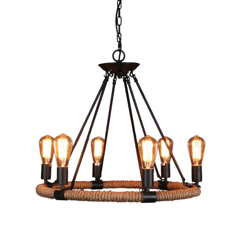 Industrial Rope Chandelier