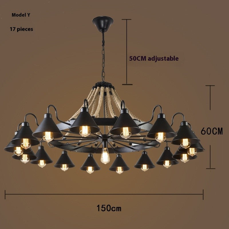 Industrial Rope Chandelier