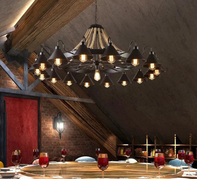 Industrial Rope Chandelier