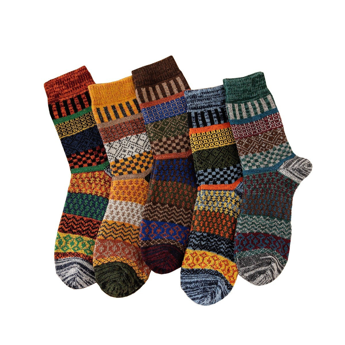 Mirelle Angora Wool Winter Socks - 5 Pair Set