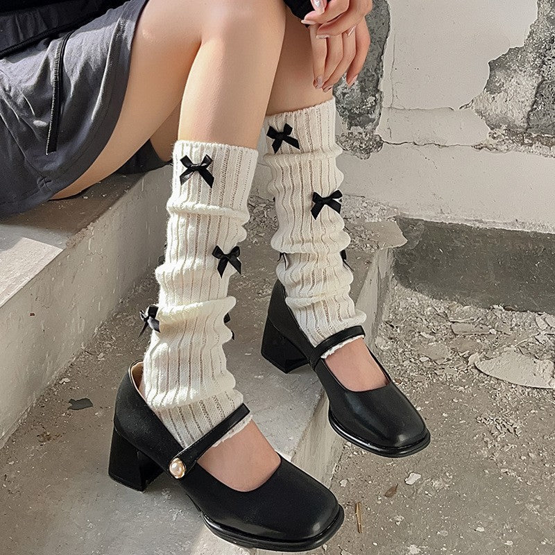 Miu Ruffle Bow Socks