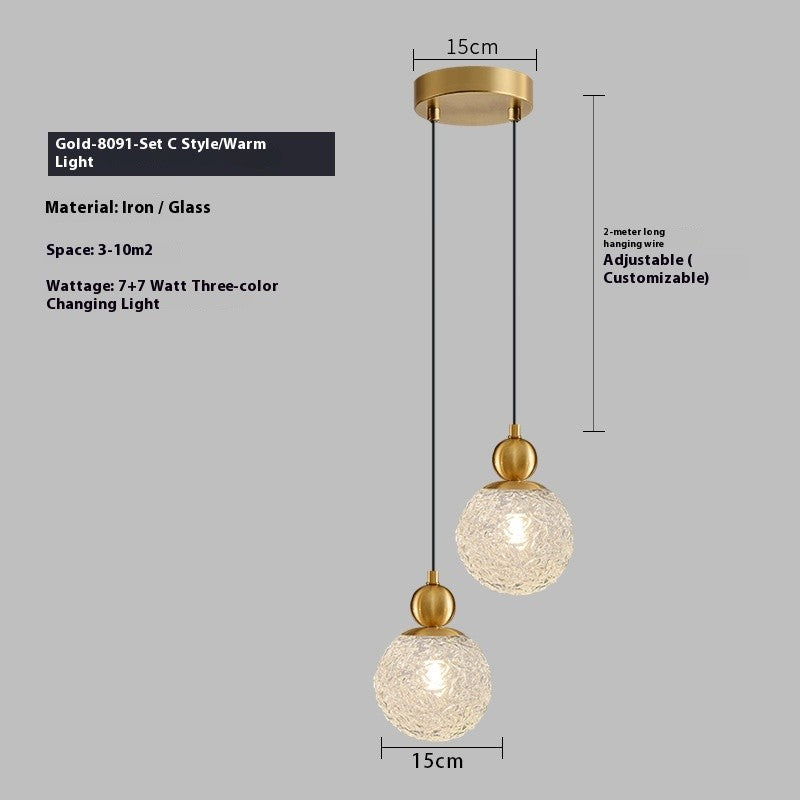 Modern Hanging Glass Pendant Light