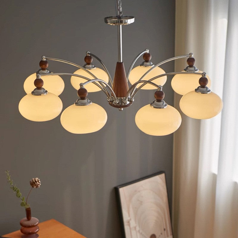 Persimmon Glass Chandelier