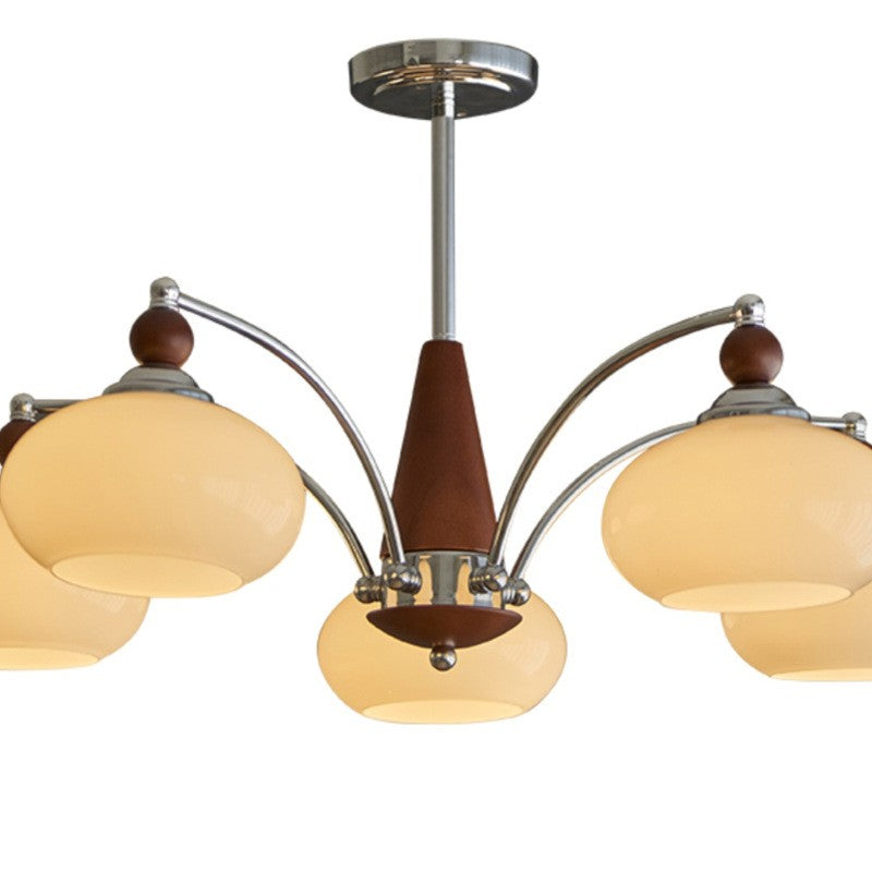 Persimmon Glass Chandelier