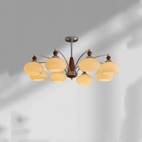 Persimmon Glass Chandelier