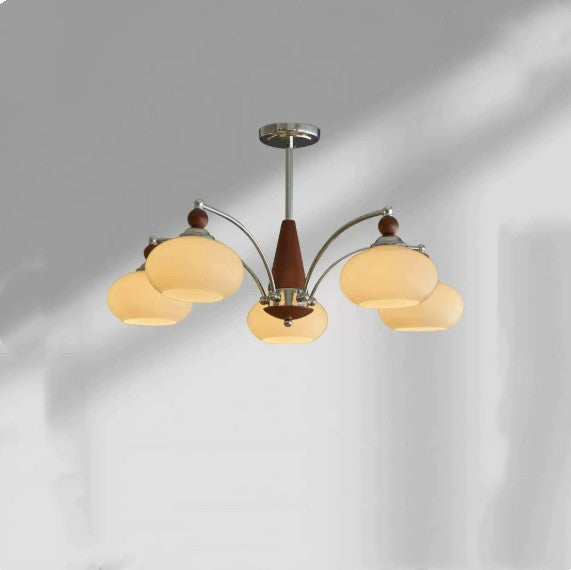 Persimmon Glass Chandelier