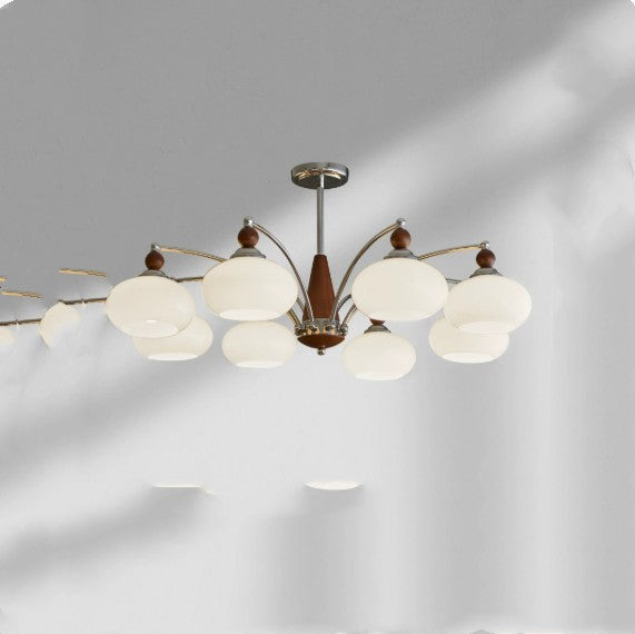 Persimmon Glass Chandelier