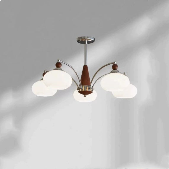 Persimmon Glass Chandelier