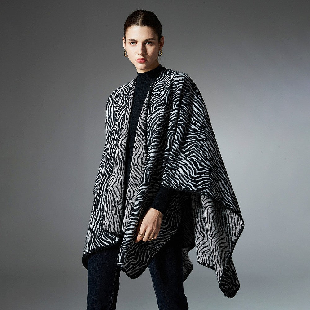 Savinne Zebra Jacquard Shawl