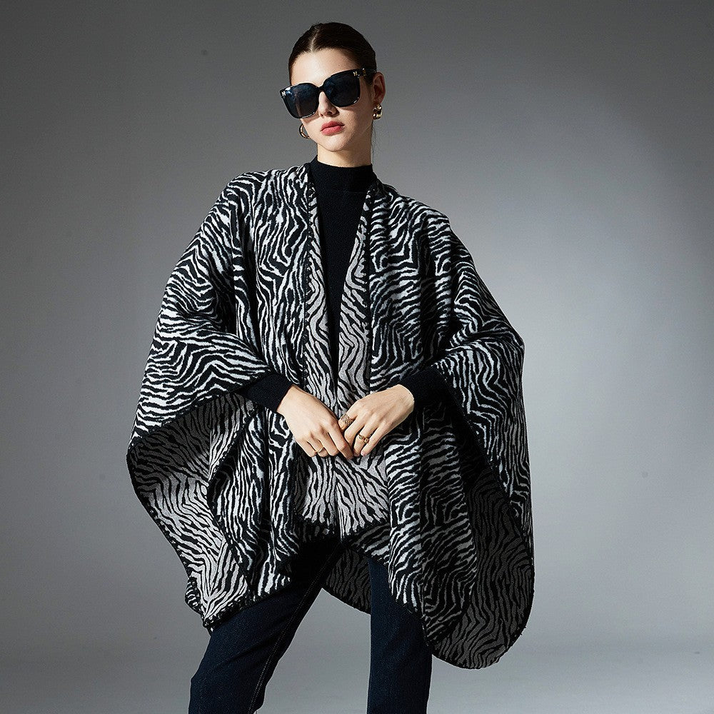 Savinne Zebra Jacquard Shawl