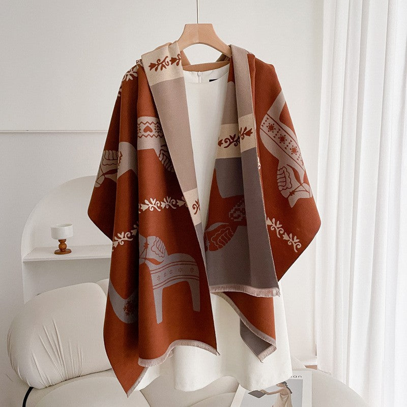 Valette Double-Sided Tassel Shawl