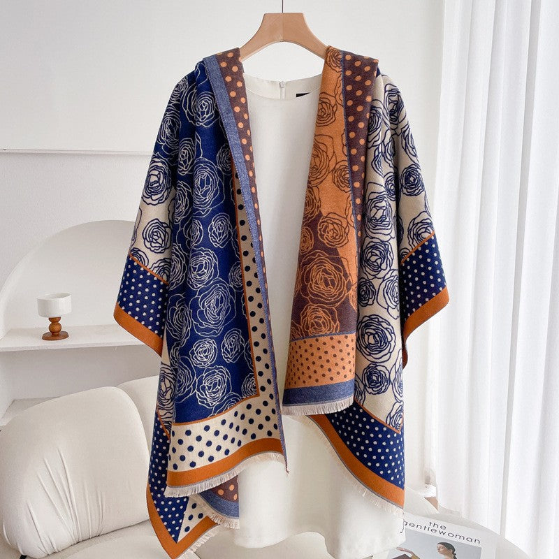 Valette Double-Sided Tassel Shawl