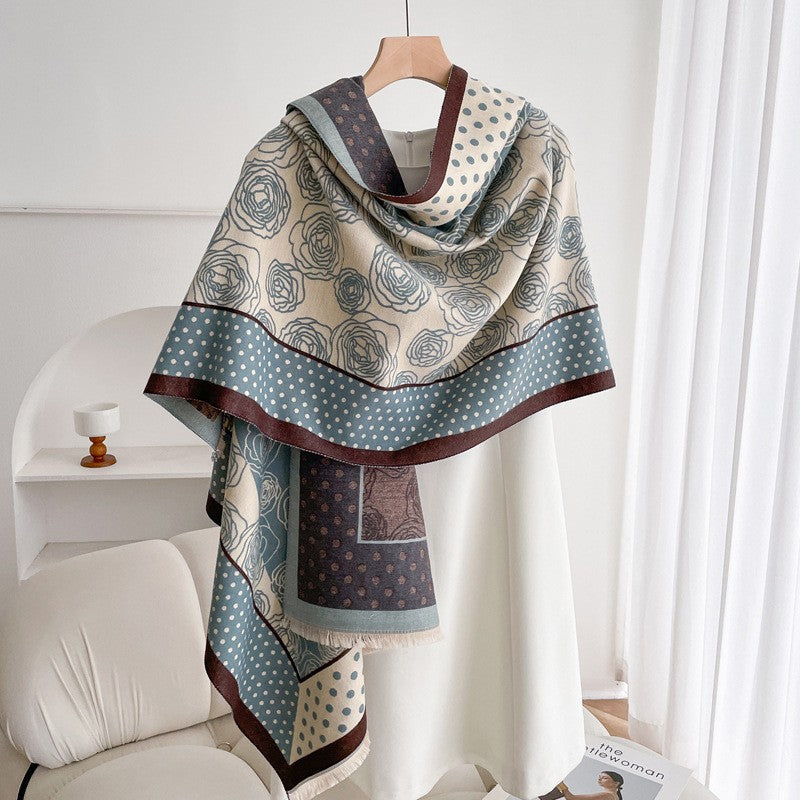 Valette Double-Sided Tassel Shawl
