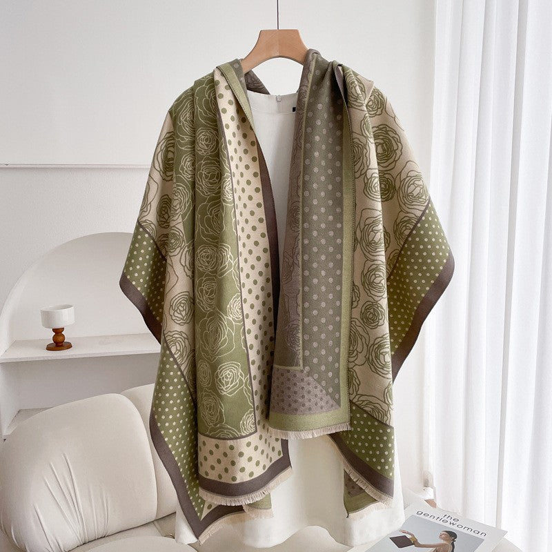 Valette Double-Sided Tassel Shawl