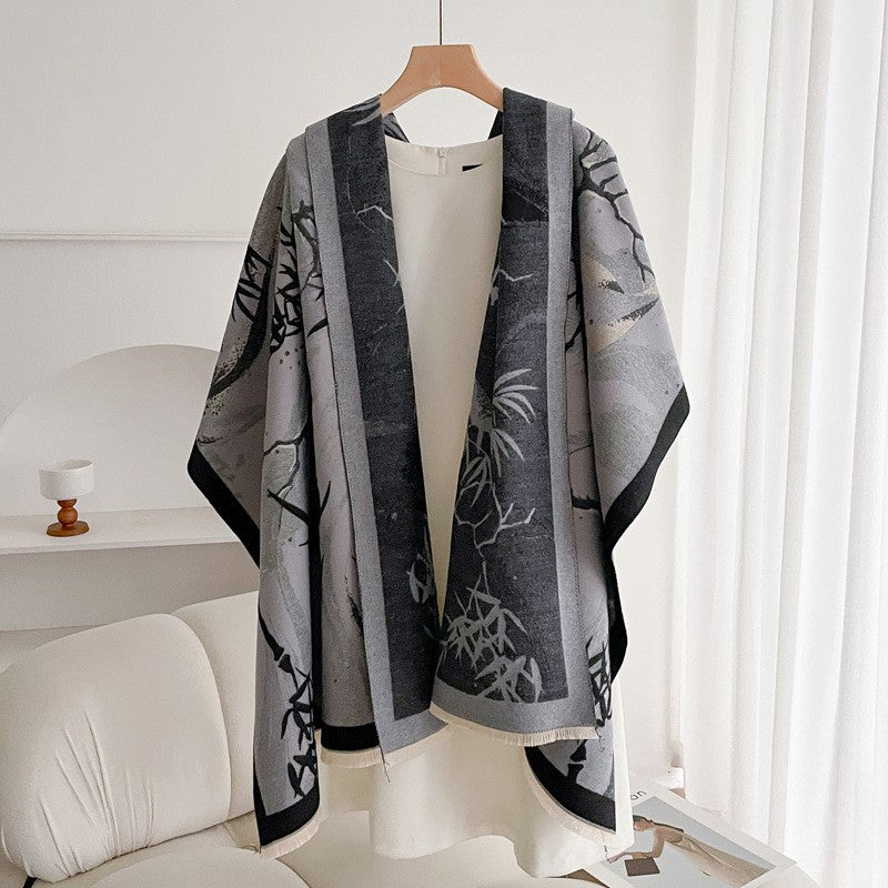 Valette Double-Sided Tassel Shawl