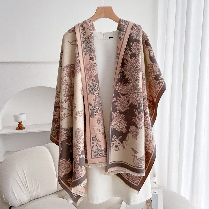 Valette Double-Sided Tassel Shawl