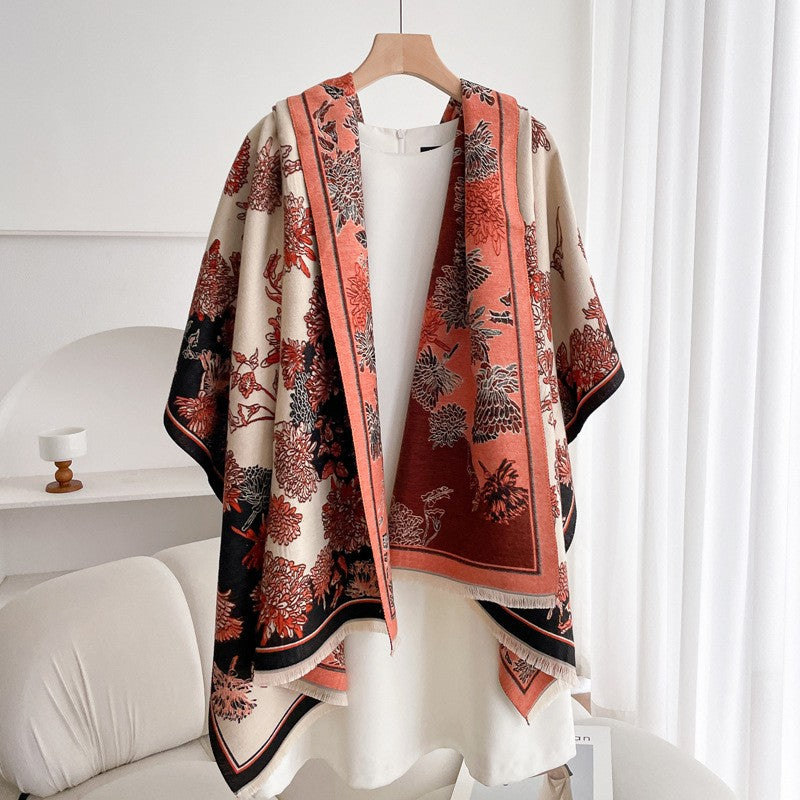 Valette Double-Sided Tassel Shawl