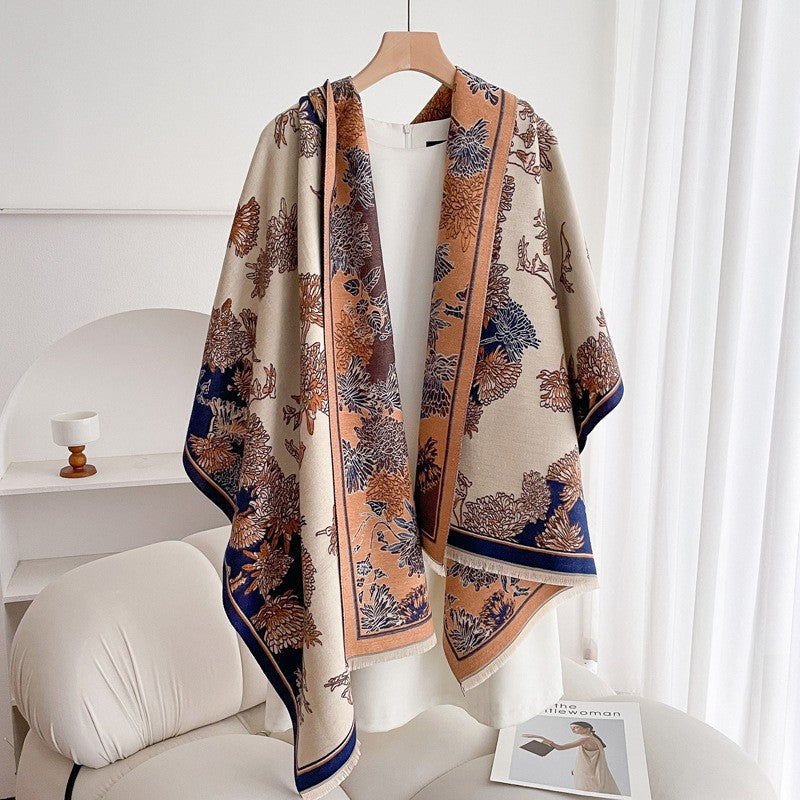 Valette Double-Sided Tassel Shawl