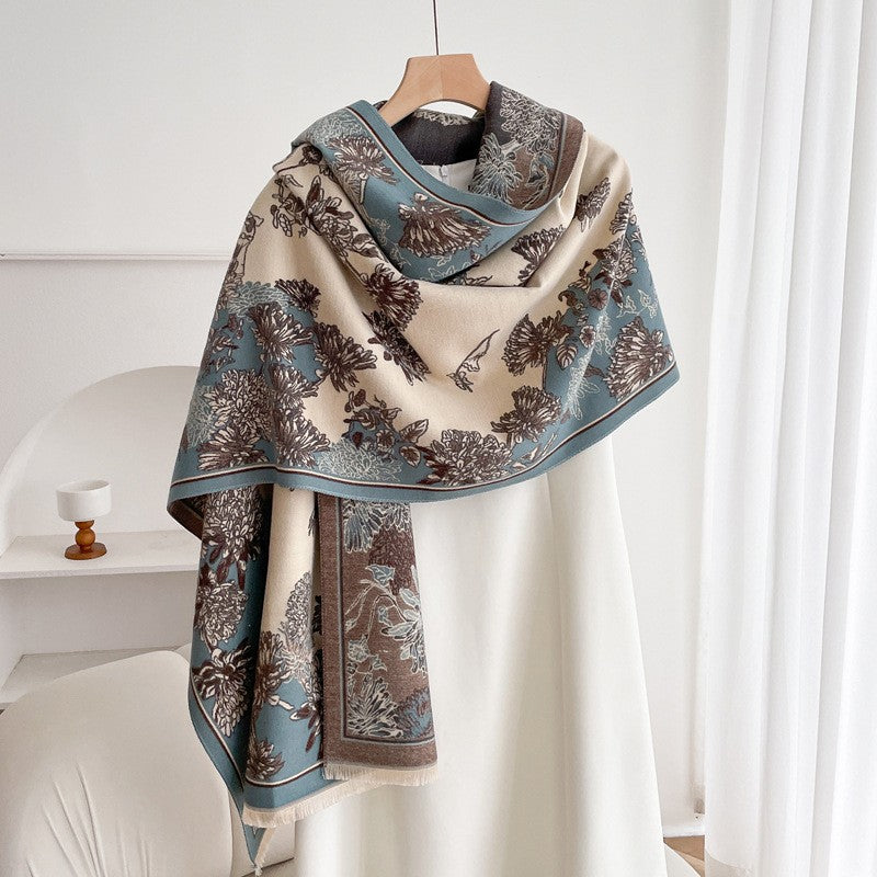 Valette Double-Sided Tassel Shawl