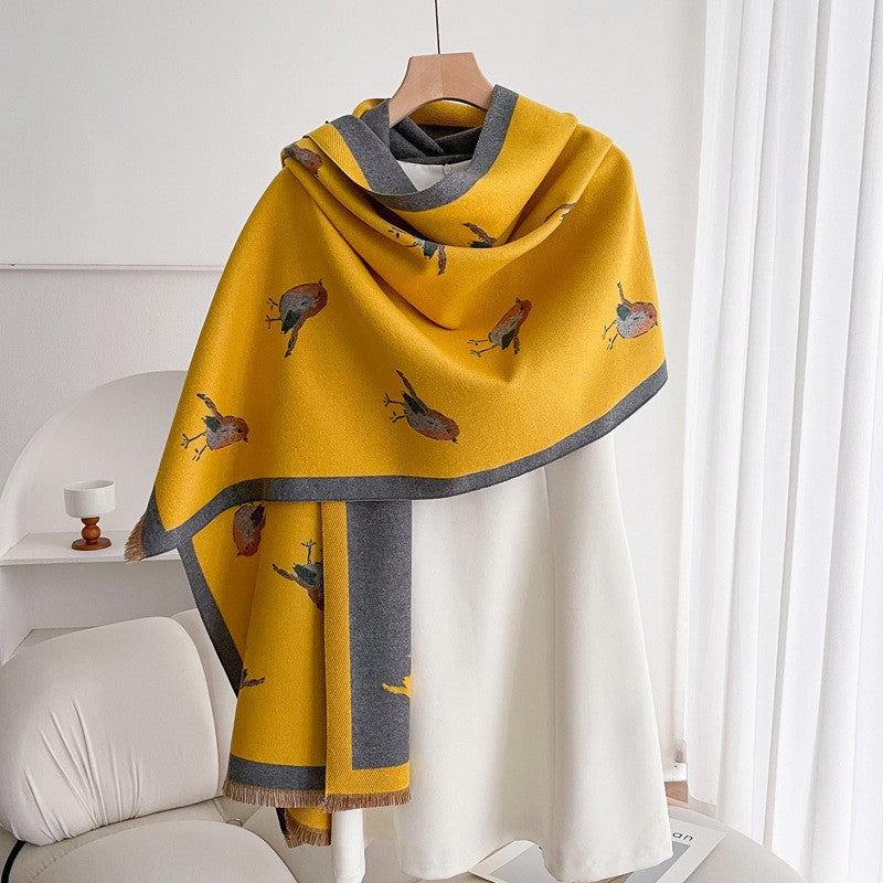 Valette Double-Sided Tassel Shawl