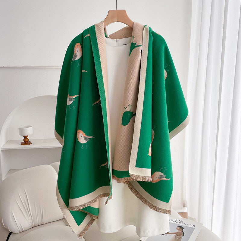 Valette Double-Sided Tassel Shawl