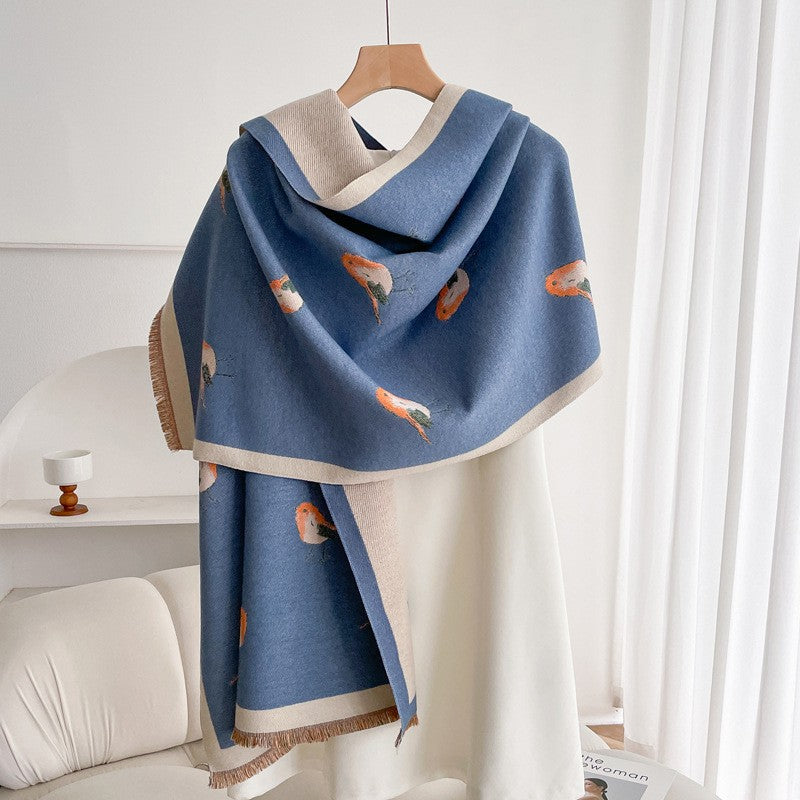Valette Double-Sided Tassel Shawl