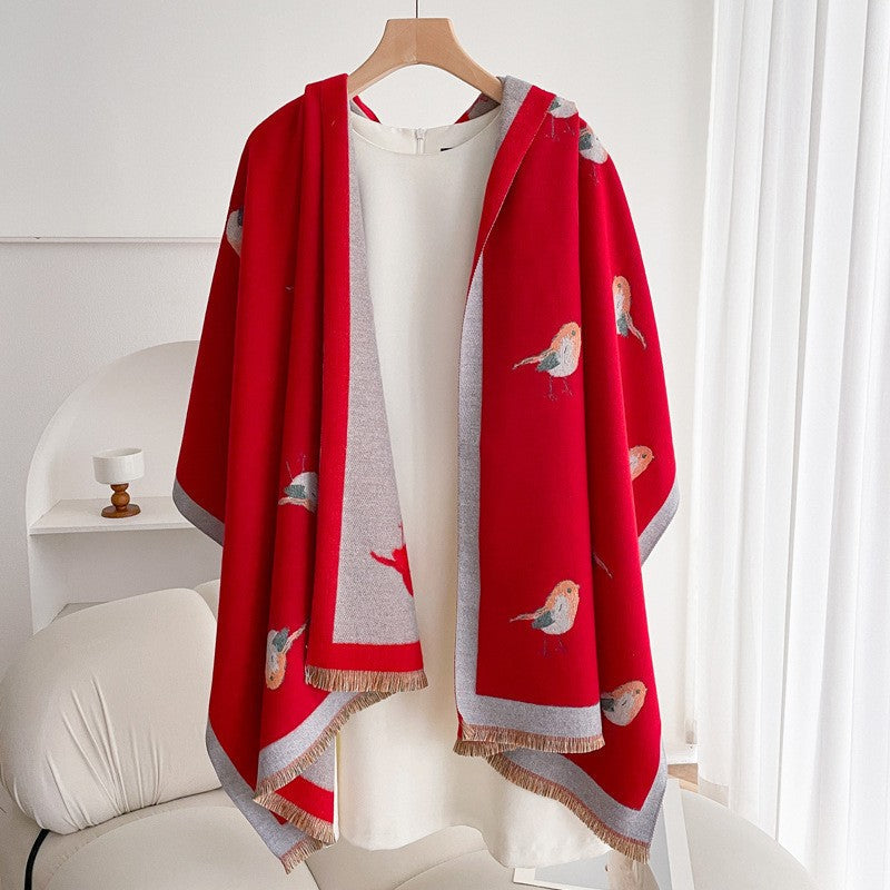 Valette Double-Sided Tassel Shawl