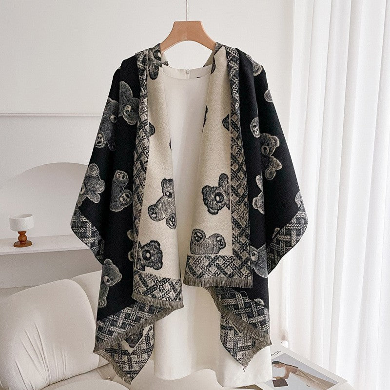 Valette Double-Sided Tassel Shawl