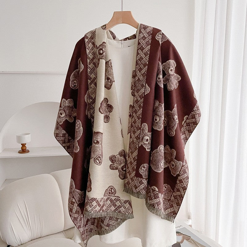 Valette Double-Sided Tassel Shawl