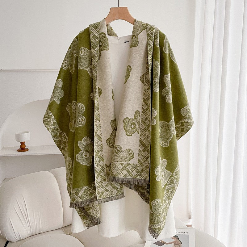 Valette Double-Sided Tassel Shawl