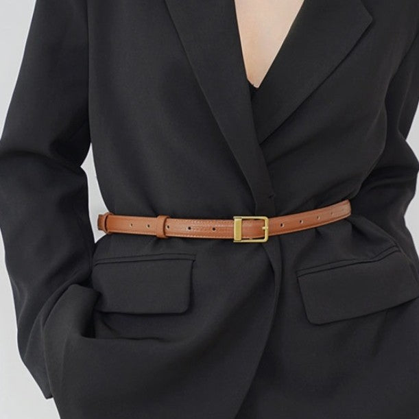Valise Lizard-Embossed Cowhide Belt