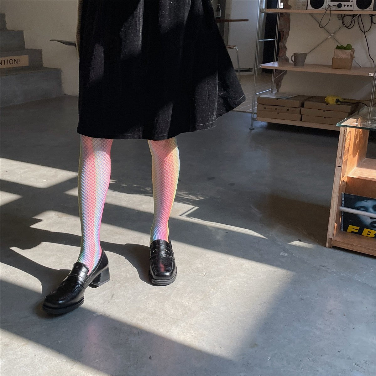Veloura Mesh Thigh Highs