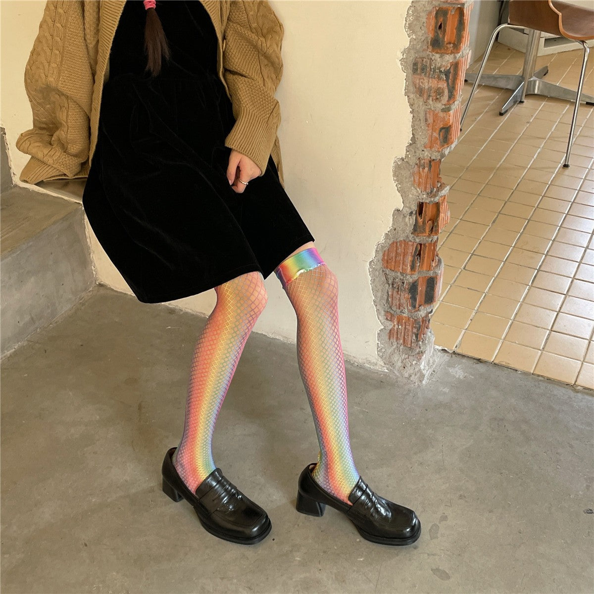 Veloura Mesh Thigh Highs