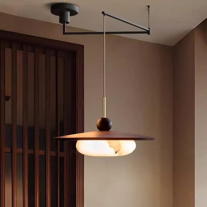 Walnut Pattern Wooden Chandelier