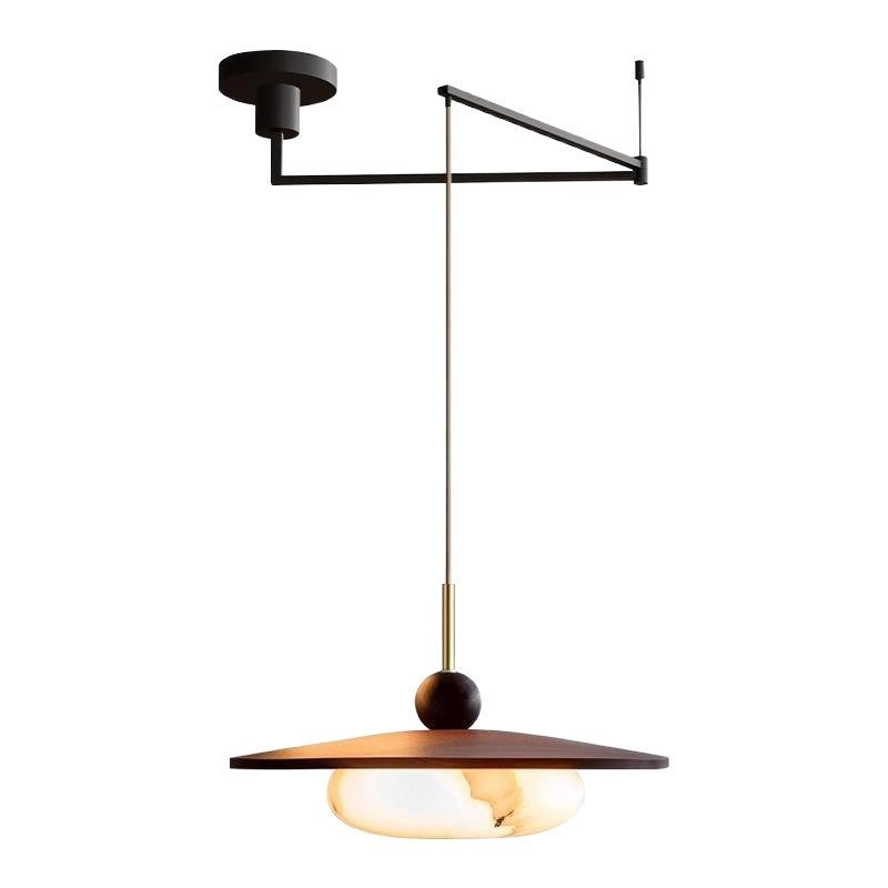 Walnut Pattern Wooden Chandelier