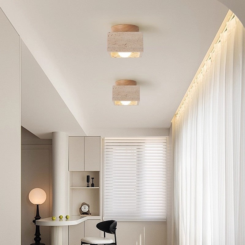 Yellow Stone Ceiling Lamp