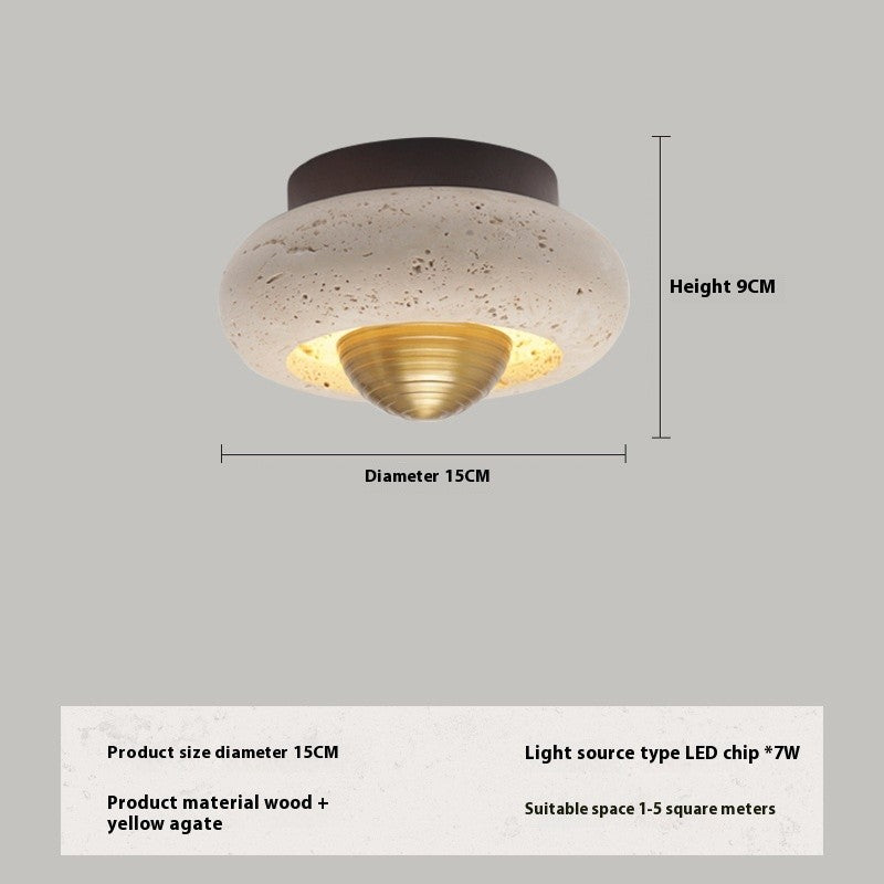 Yellow Stone Ceiling Lamp